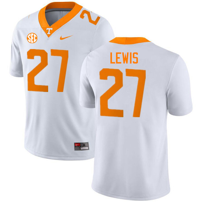 Peyton Lewis Tennessee Jersey,Tennessee Volunteers #27 Peyton Lewis College Jersey,Uniforms-White